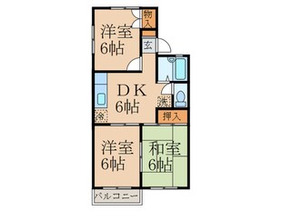 ウオ－タ－パ－ク塚本Ｃ棟の物件間取画像